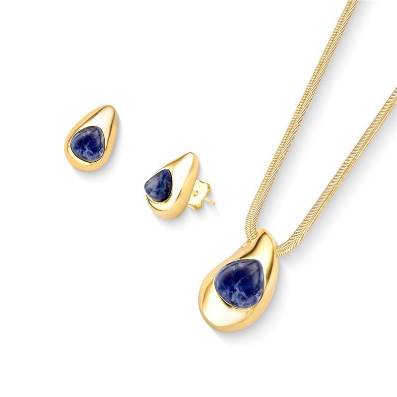 CONJUNTO FOLHEADO A OURO