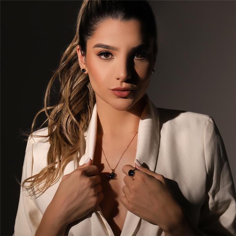 CONJUNTO FOLHEADO A OURO