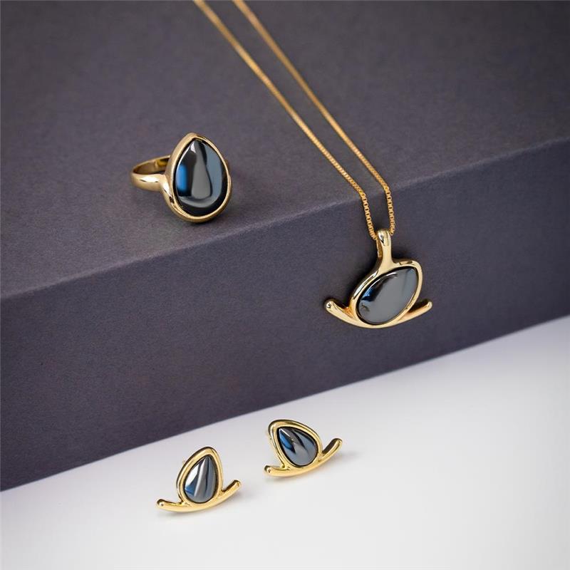 CONJUNTO FOLHEADO A OURO