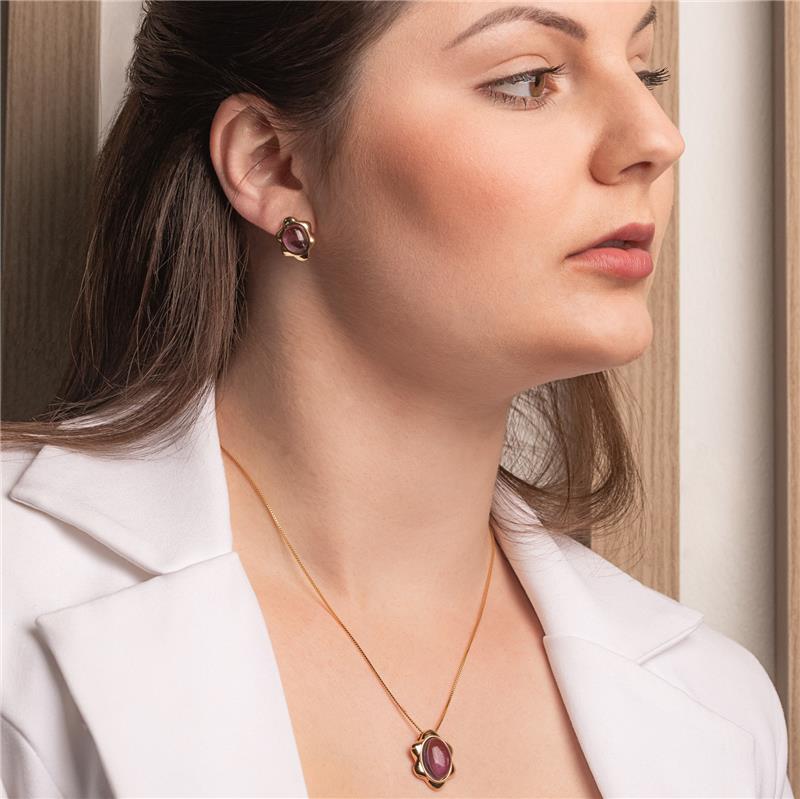 CONJUNTO FOLHEADO A OURO