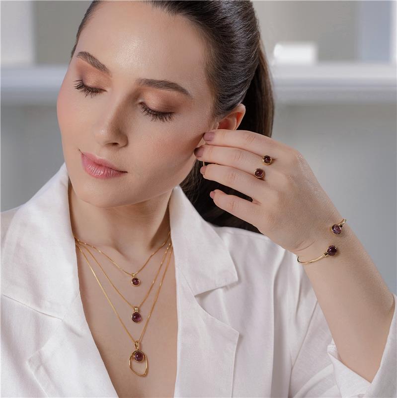 CONJUNTO FOLHEADO A OURO