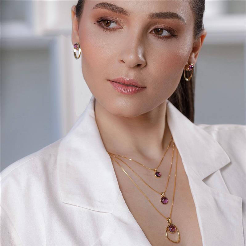 CONJUNTO FOLHEADO A OURO