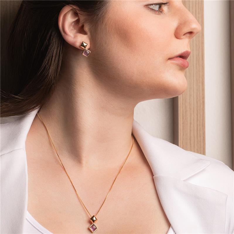 CONJUNTO FOLHEADO A OURO