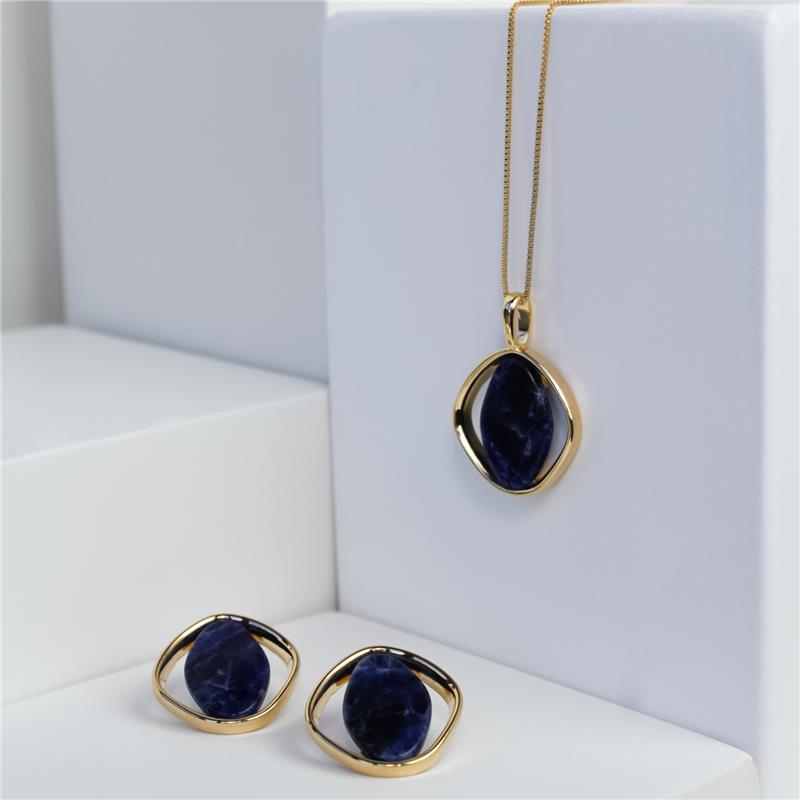 CONJUNTO FOLHEADO A OURO