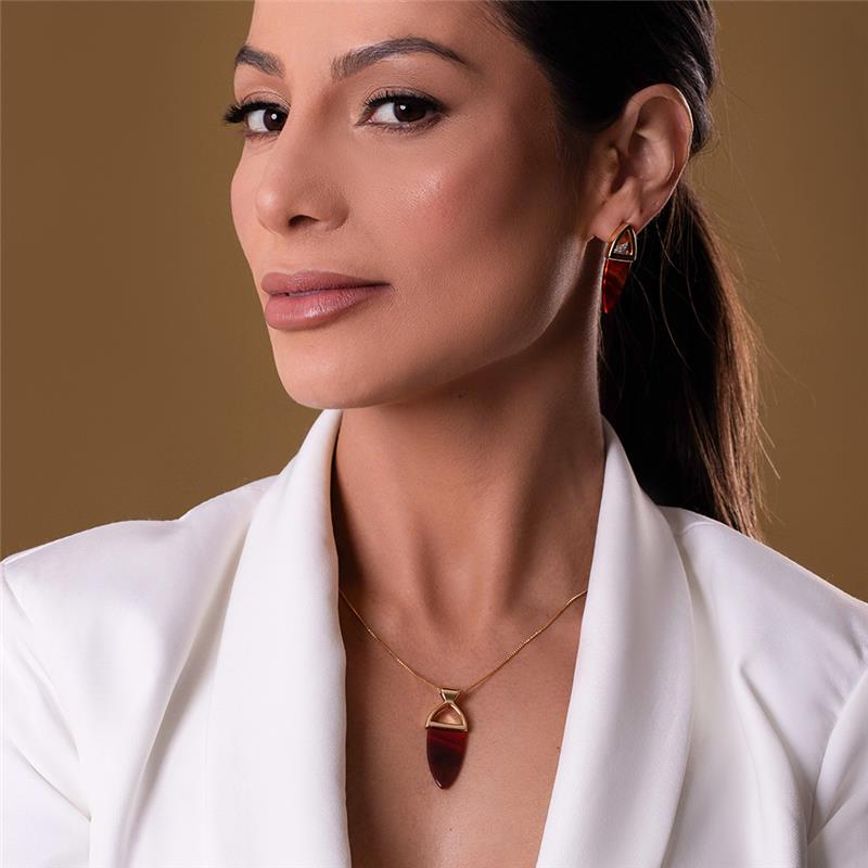 CONJUNTO FOLHEADO A OURO