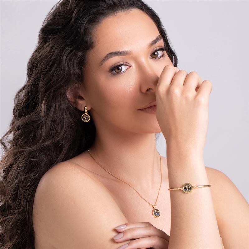 CONJUNTO FOLHEADO A OURO