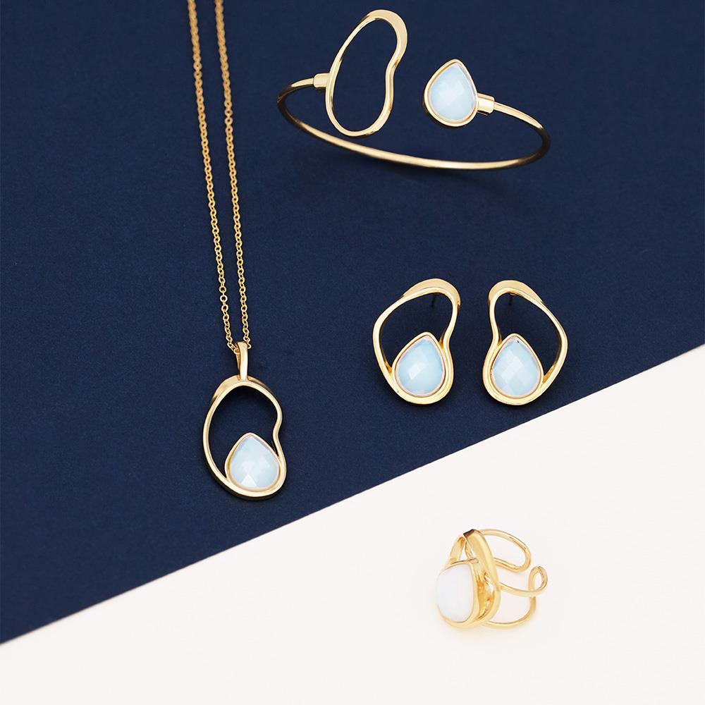 CONJUNTO FOLHEADO A OURO