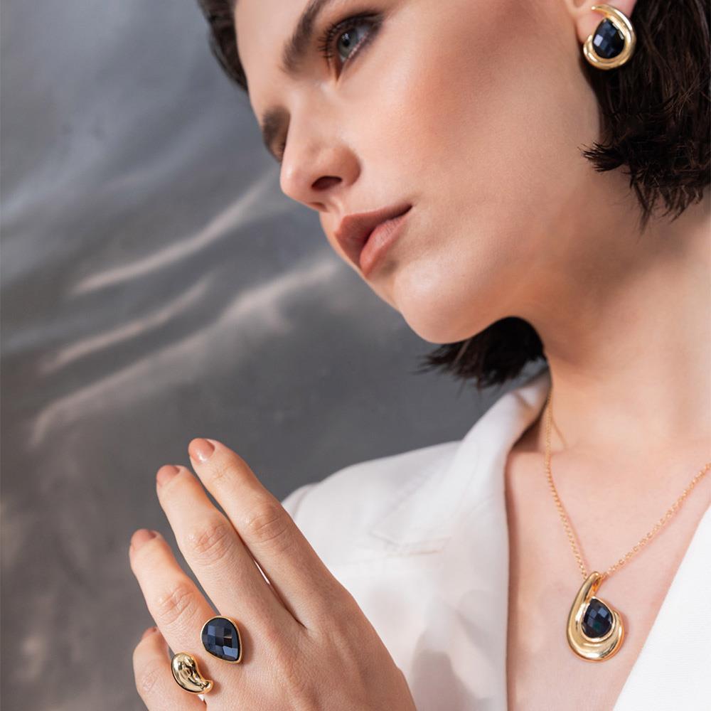 CONJUNTO FOLHEADO A OURO