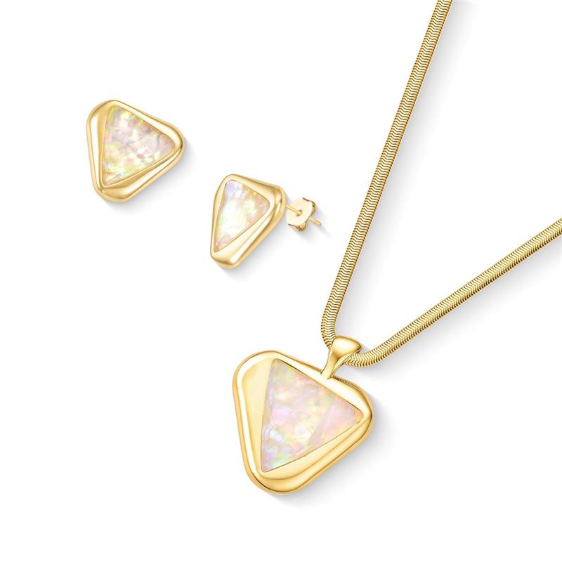 CONJUNTO FOLHEADO A OURO