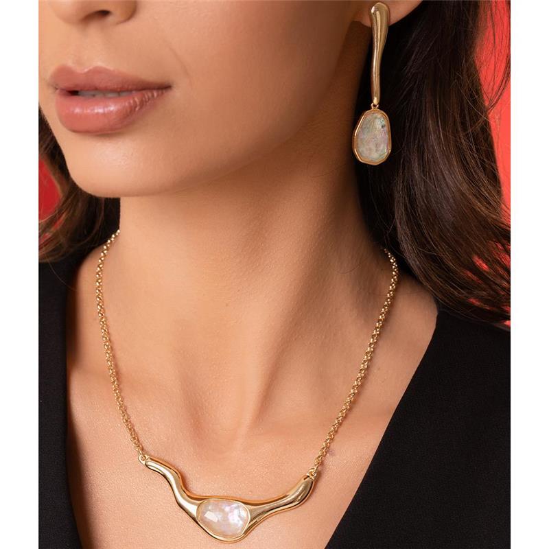 CONJUNTO FOLHEADO A OURO