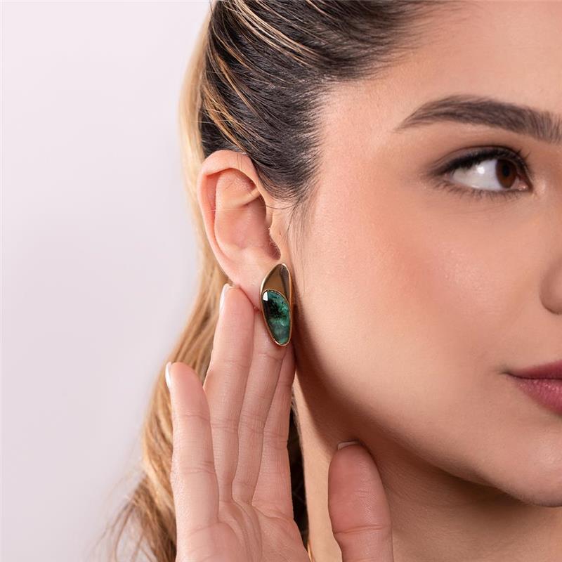 CONJUNTO FOLHEADO A OURO