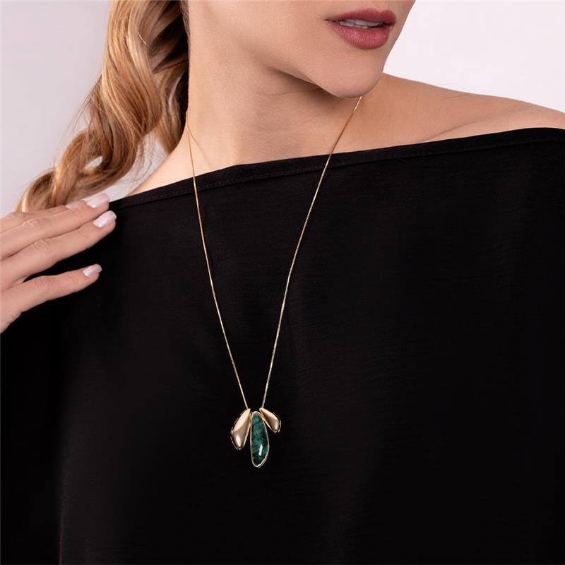 CONJUNTO FOLHEADO A OURO