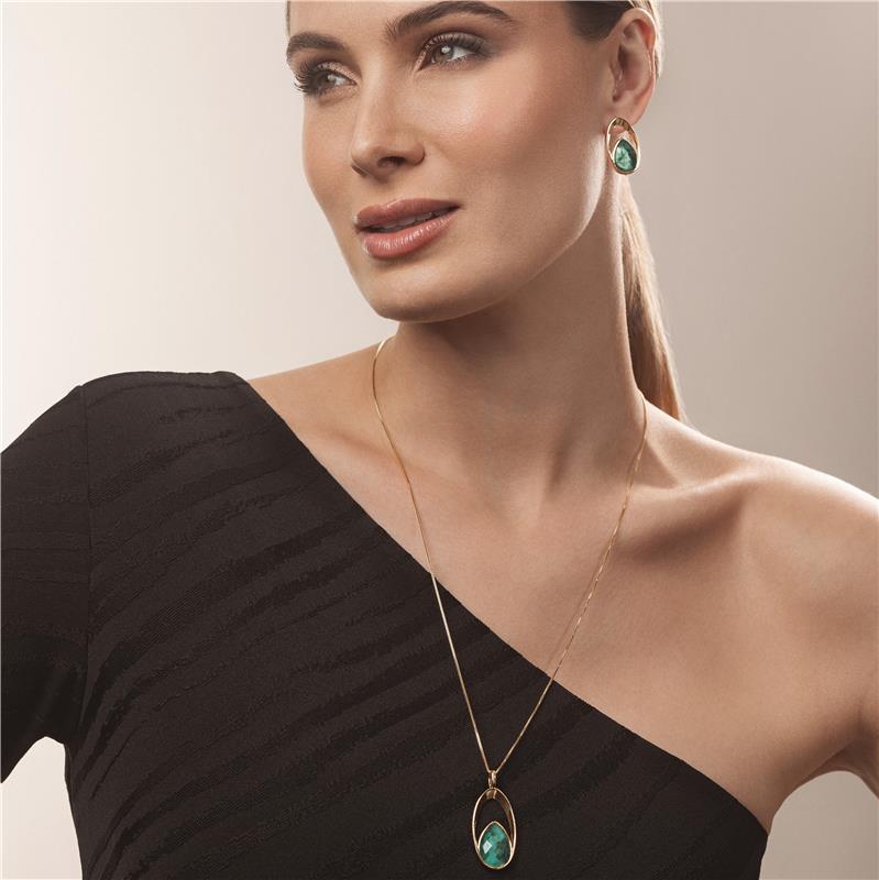 CONJUNTO FOLHEADO A OURO