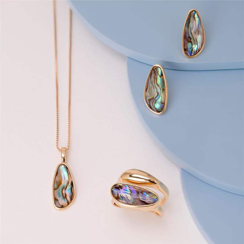 CONJUNTO FOLHEADO A OURO