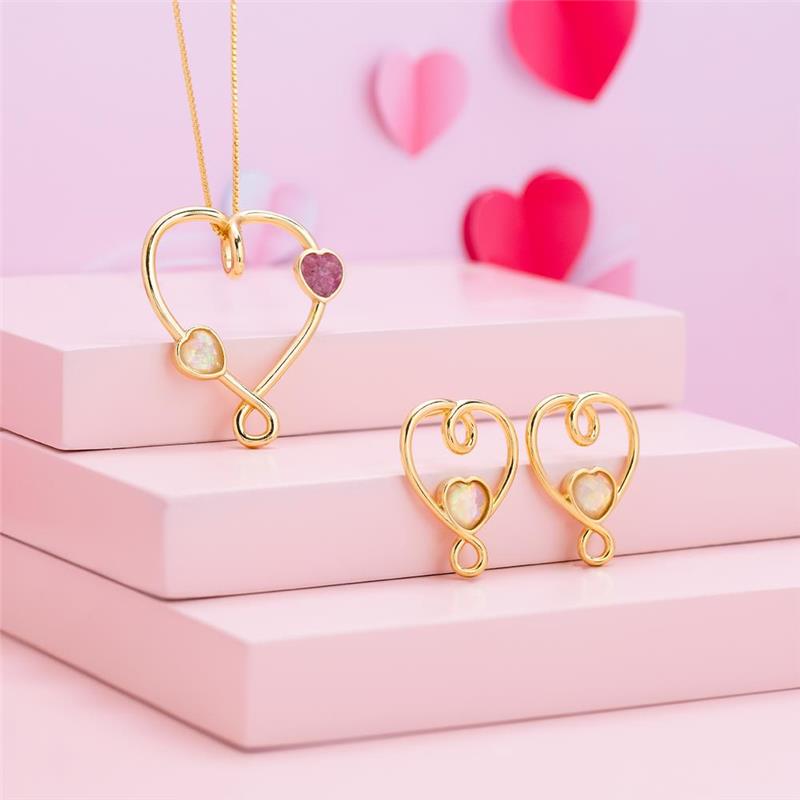 CONJUNTO FOLHEADO A OURO