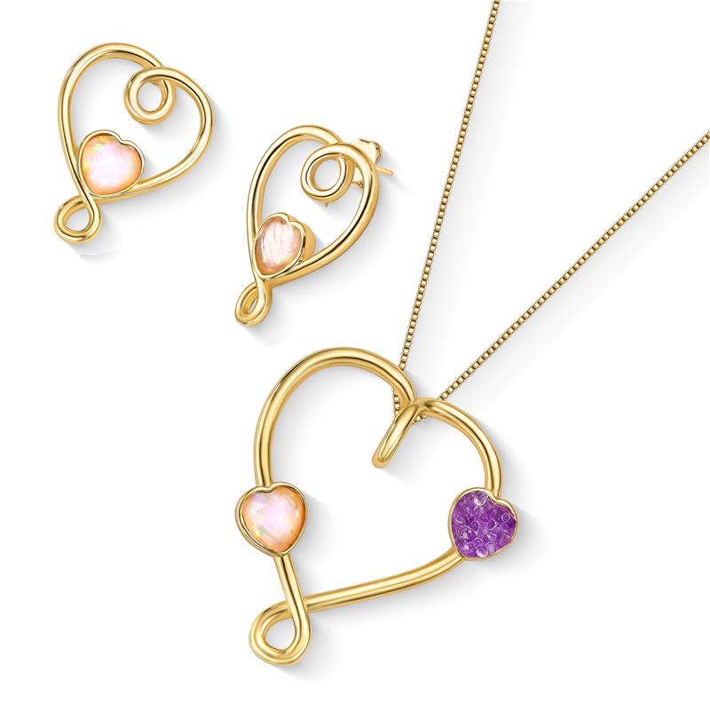 CONJUNTO FOLHEADO A OURO