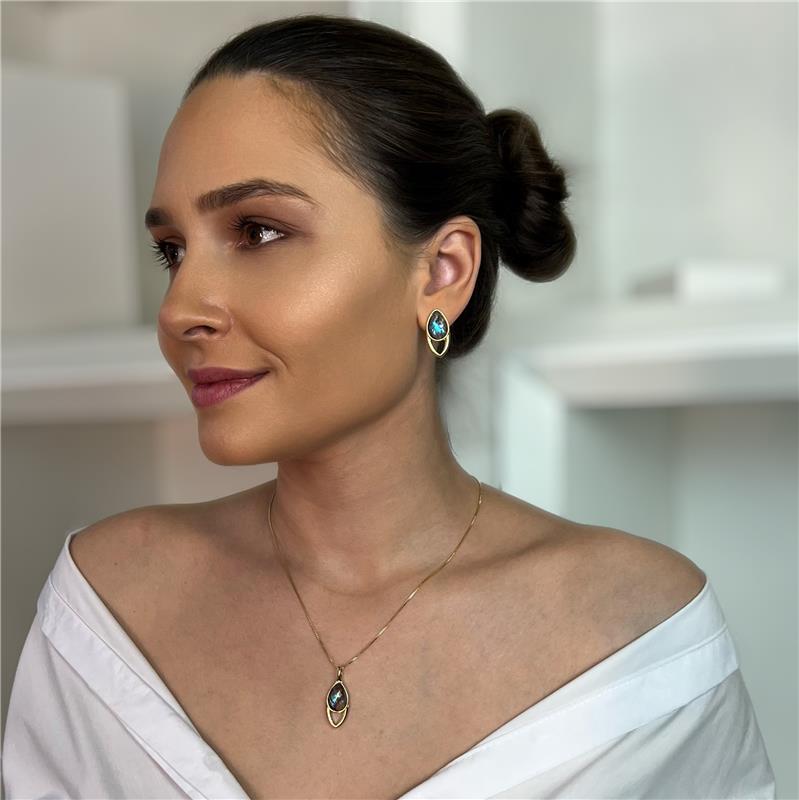 CONJUNTO FOLHEADO A OURO