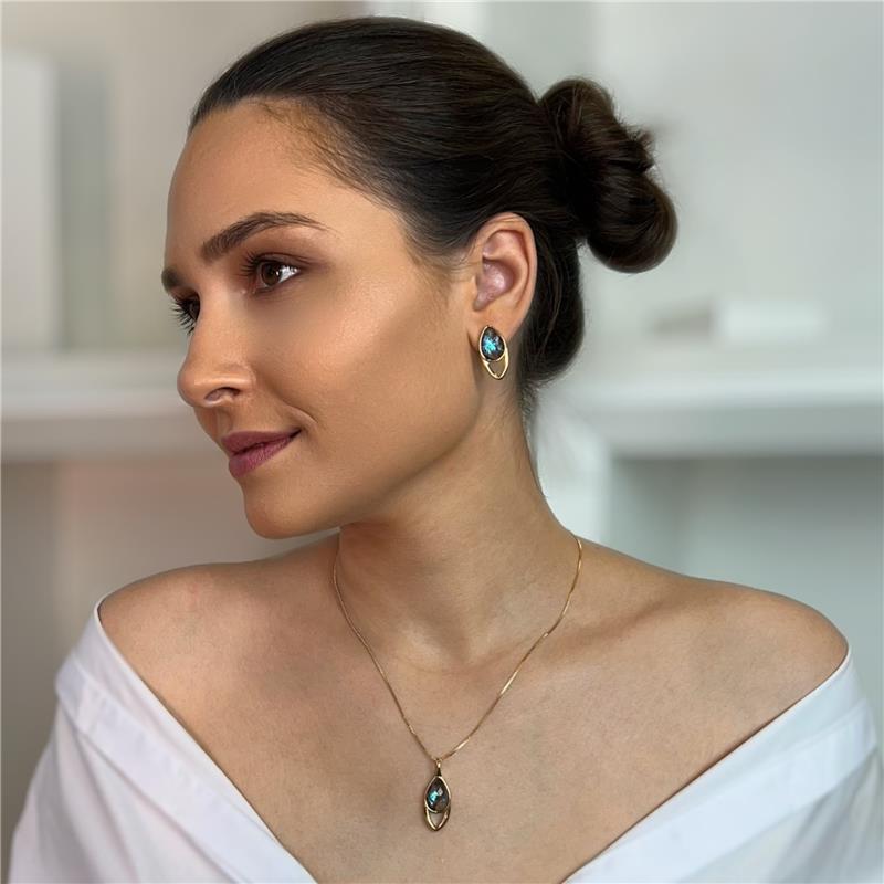 CONJUNTO FOLHEADO A OURO