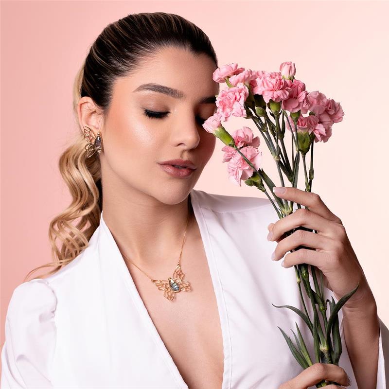 CONJUNTO FOLHEADO A OURO