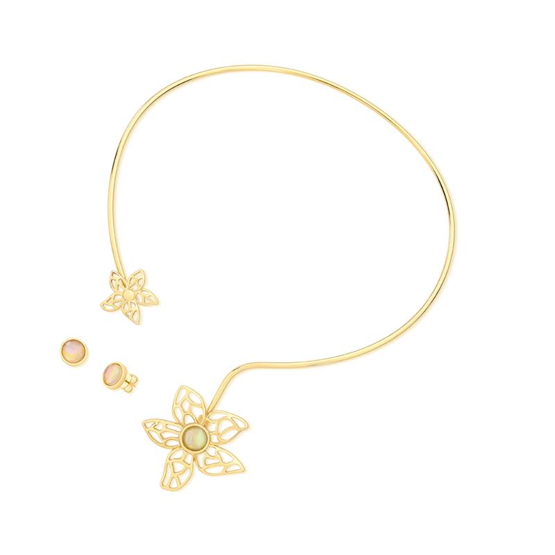 CONJUNTO FOLHEADO A OURO