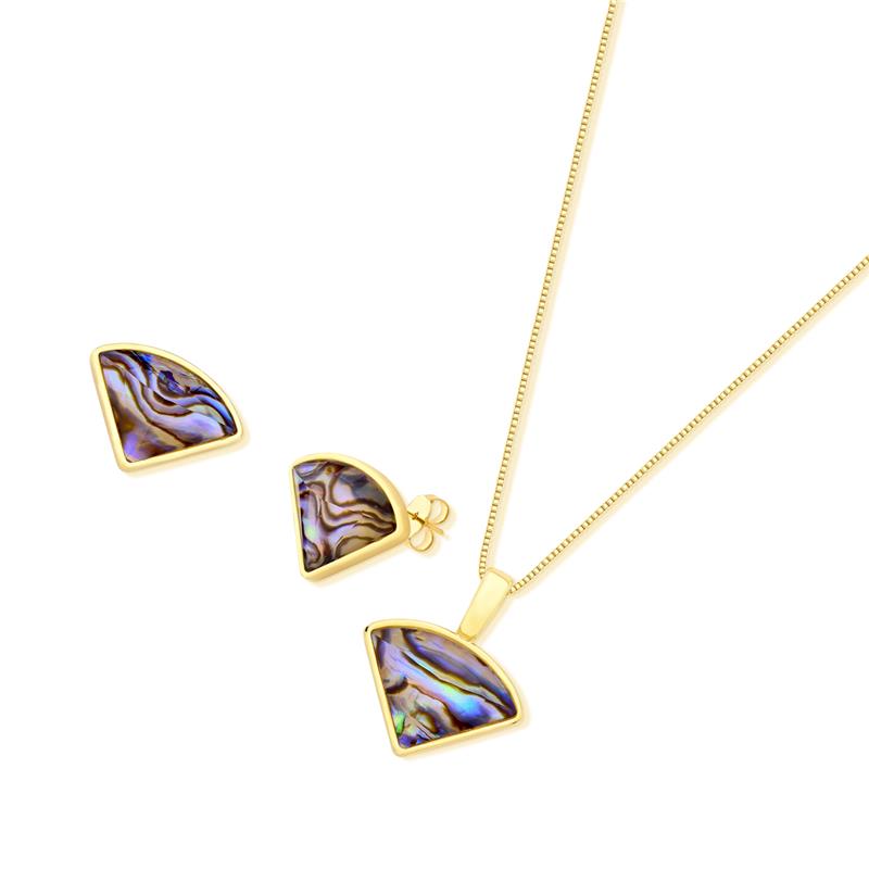 CONJUNTO FOLHEADO A OURO