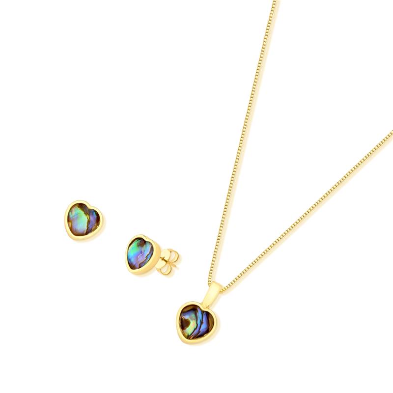 CONJUNTO FOLHEADO A OURO