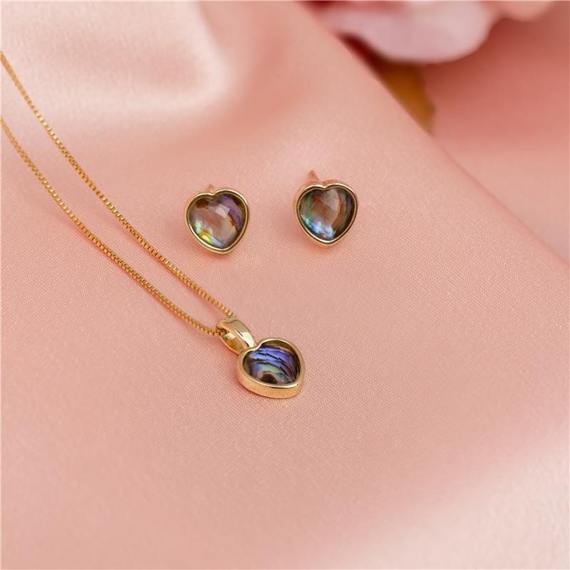 CONJUNTO FOLHEADO A OURO