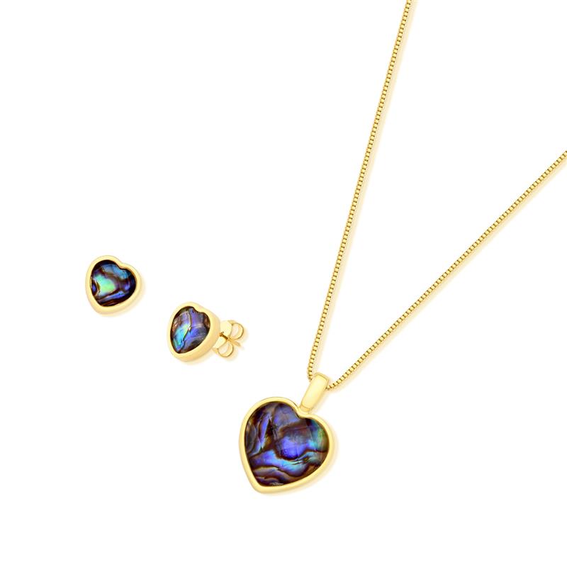 CONJUNTO FOLHEADO A OURO