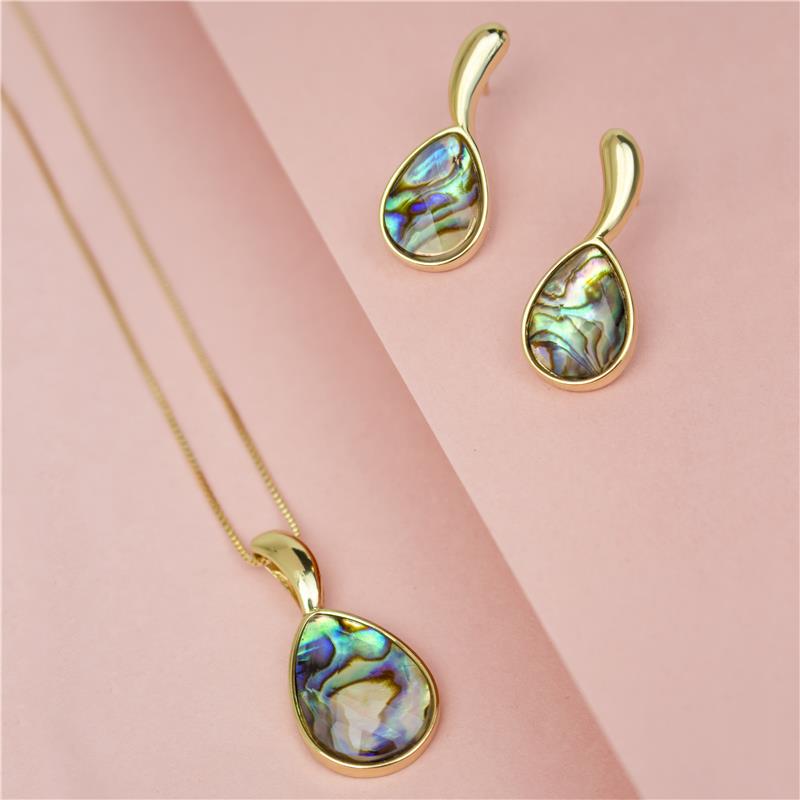 CONJUNTO FOLHEADO A OURO