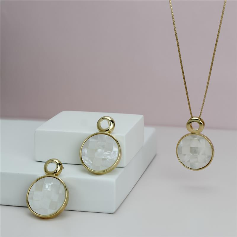 CONJUNTO FOLHEADO A OURO