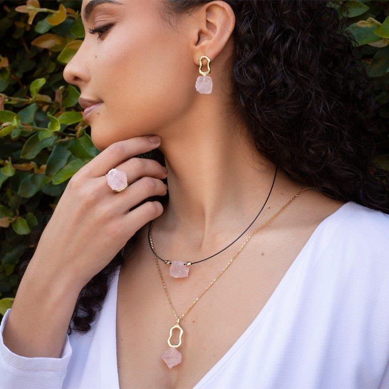 CONJUNTO FOLHEADO A OURO