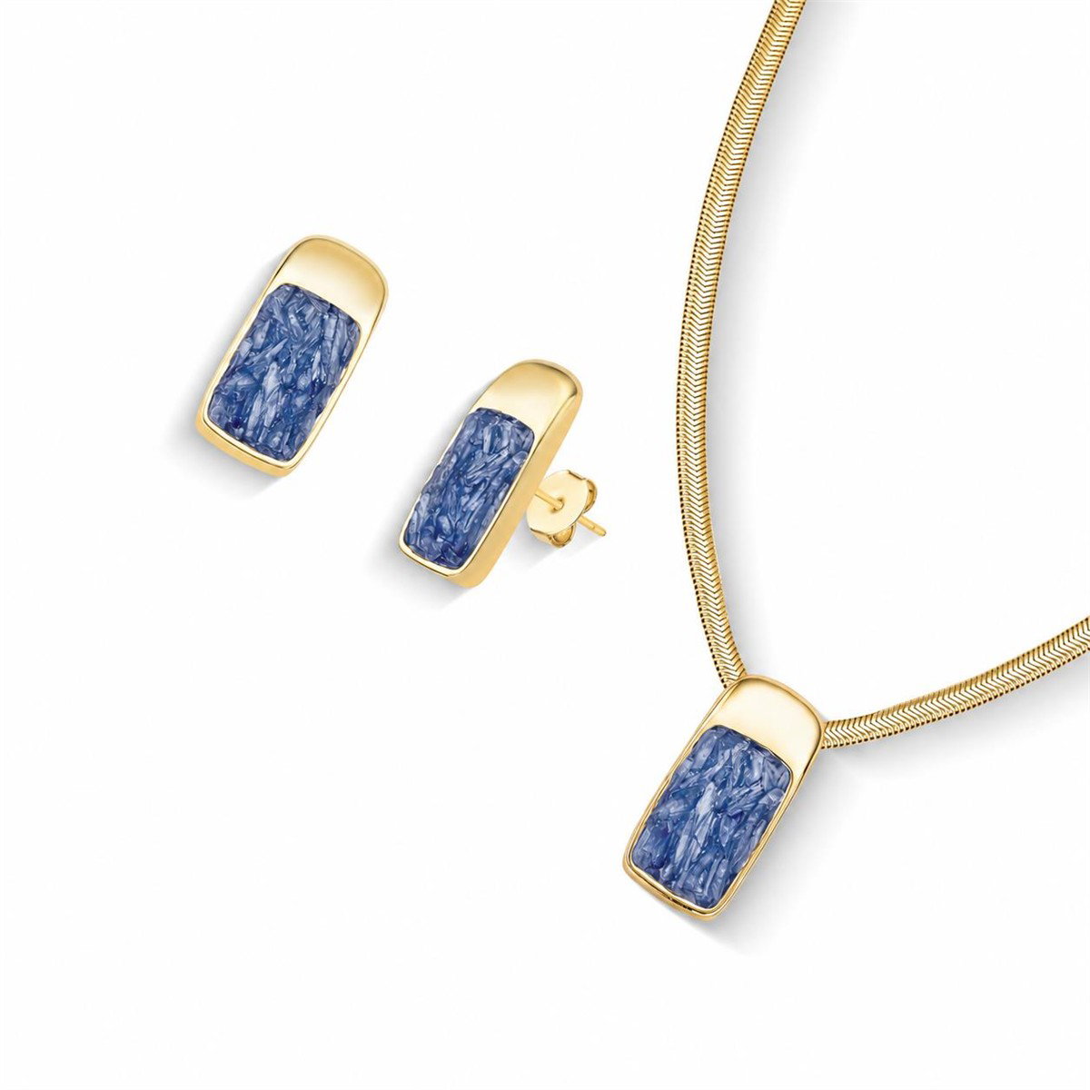 CONJUNTO FOLHEADO A OURO