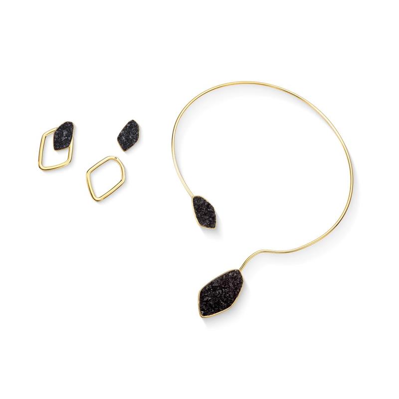 CONJUNTO FOLHEADO A OURO