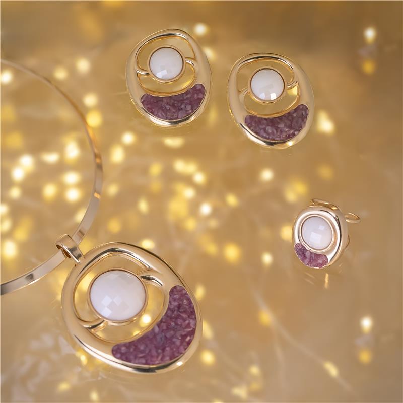 CONJUNTO FOLHEADO A OURO