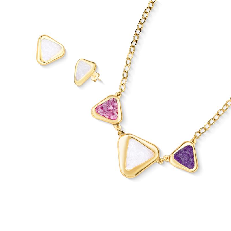 CONJUNTO FOLHEADO A OURO