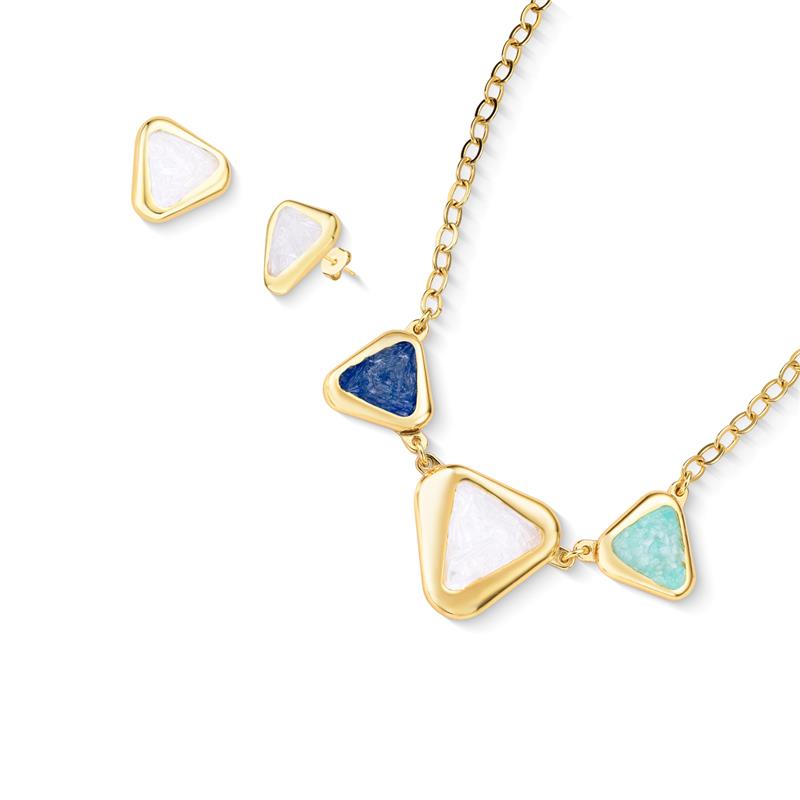 CONJUNTO FOLHEADO A OURO