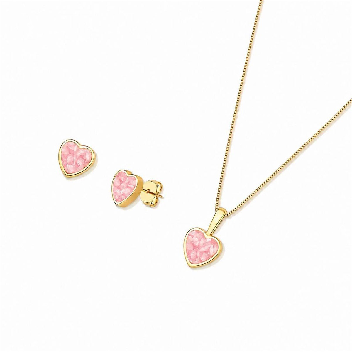 CONJUNTO FOLHEADO A OURO