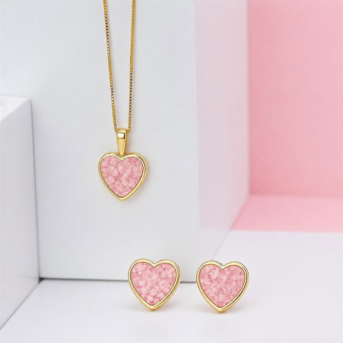 CONJUNTO FOLHEADO A OURO