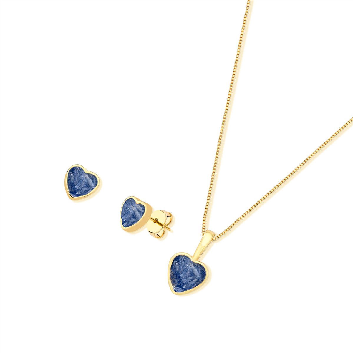 CONJUNTO FOLHEADO A OURO