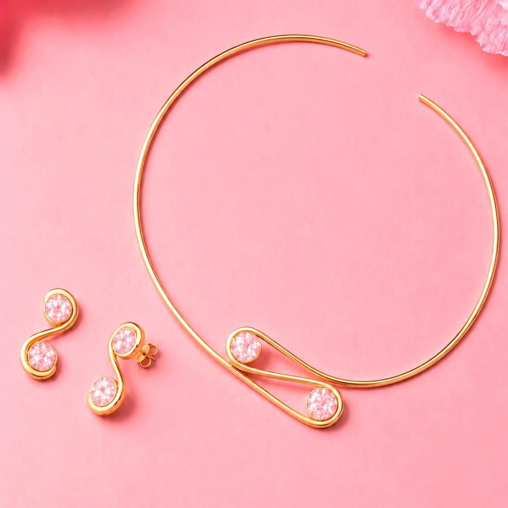 CONJUNTO FOLHEADO A OURO