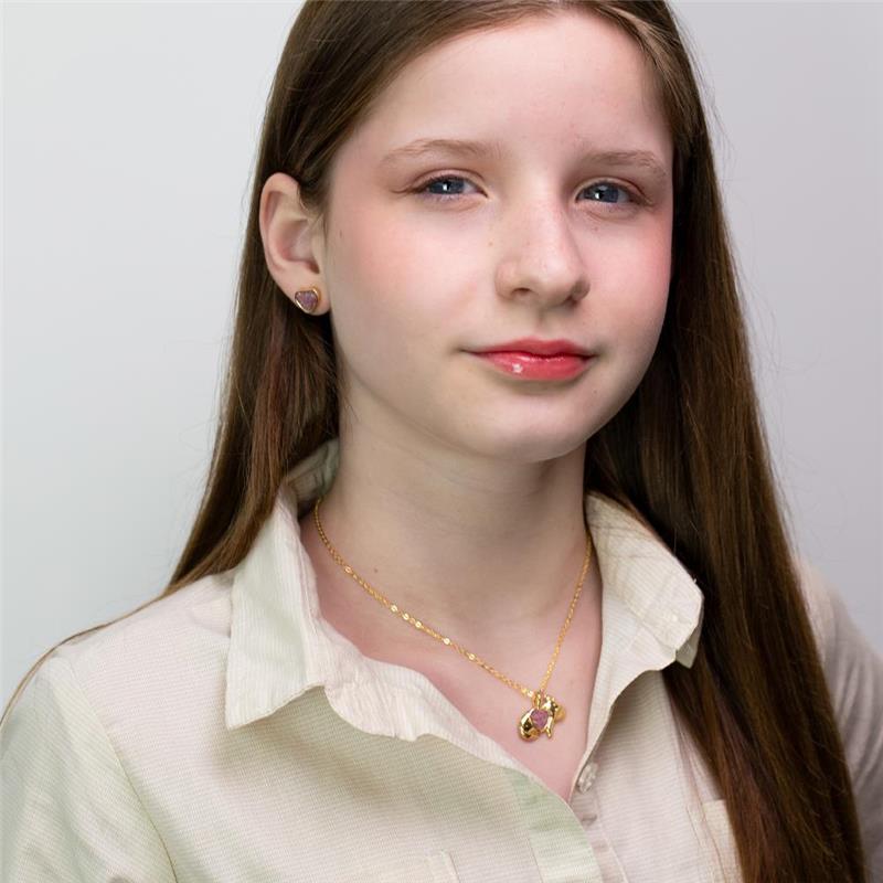 CONJUNTO FOLHEADO A OURO