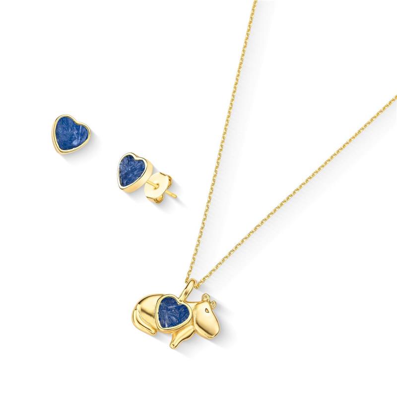 CONJUNTO FOLHEADO A OURO