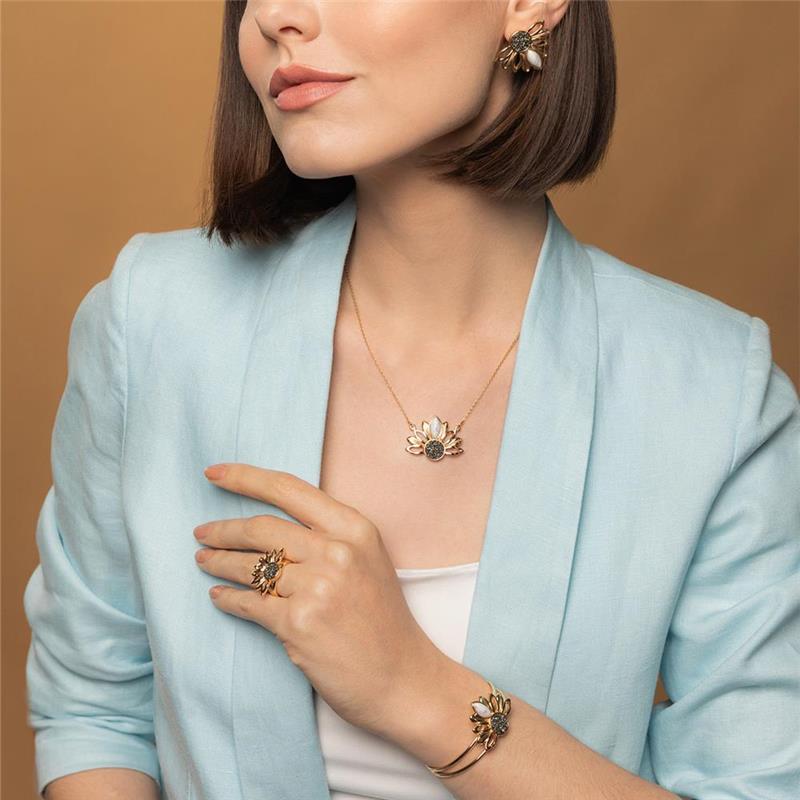 CONJUNTO FOLHEADO A OURO