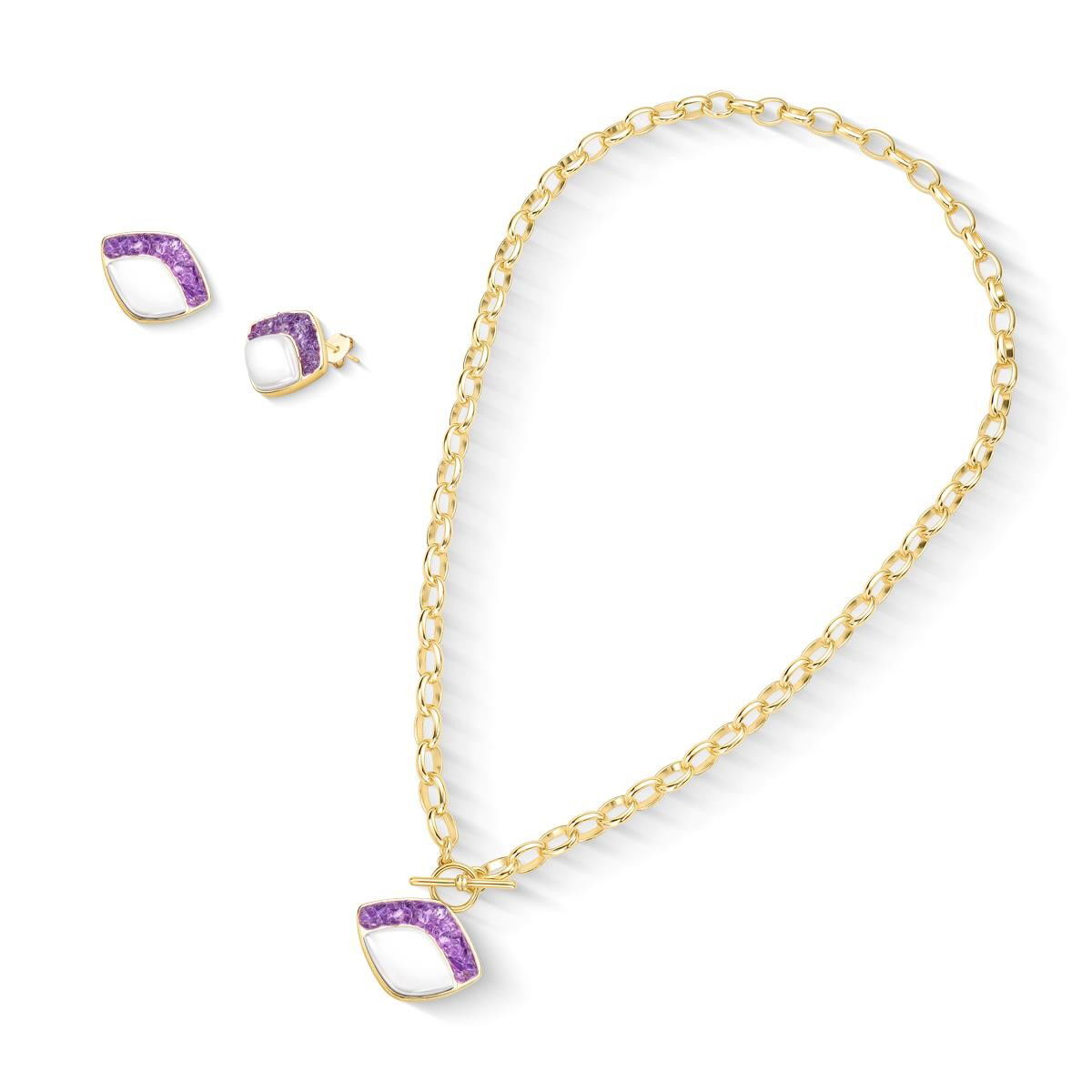 CONJUNTO FOLHEADO A OURO