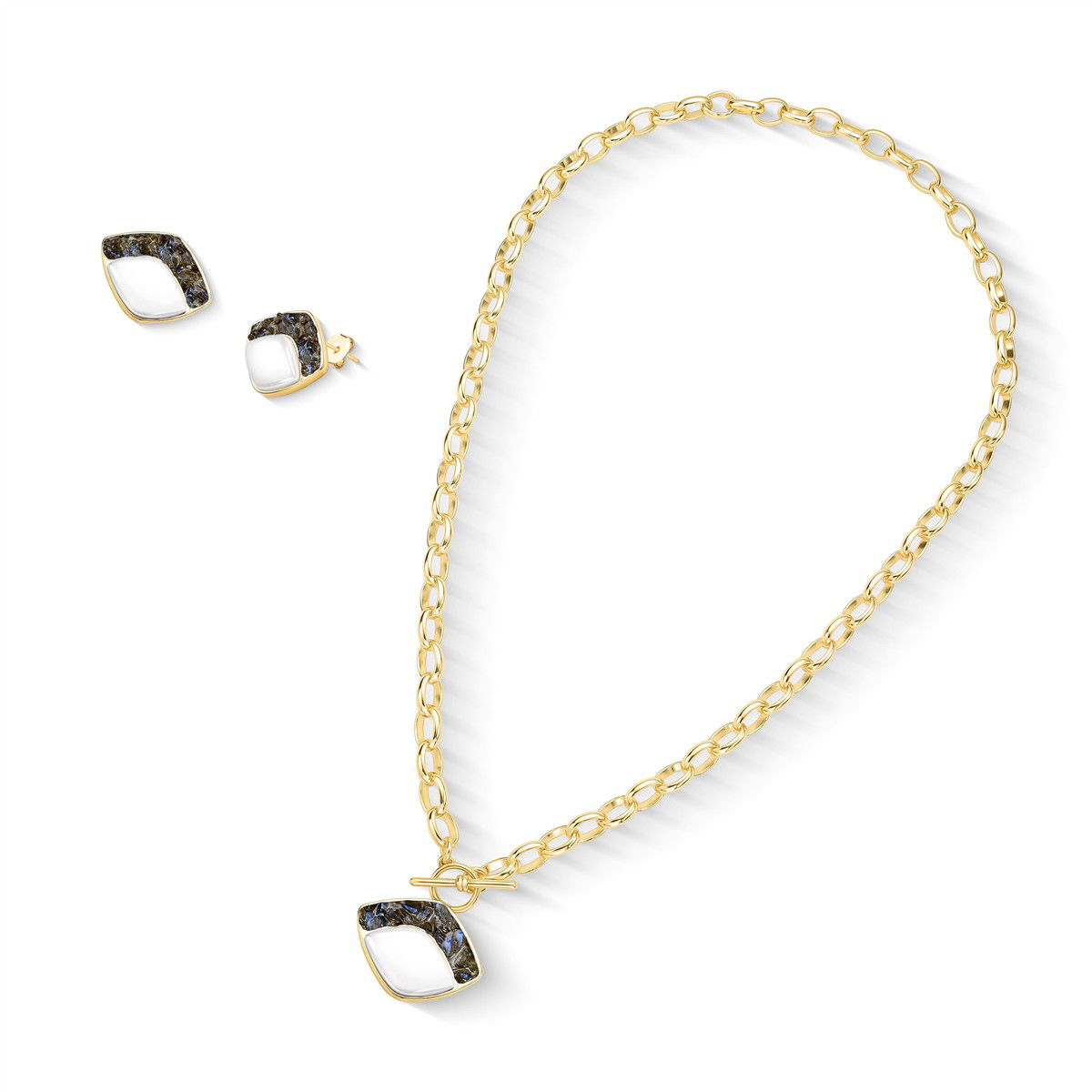 CONJUNTO FOLHEADO A OURO