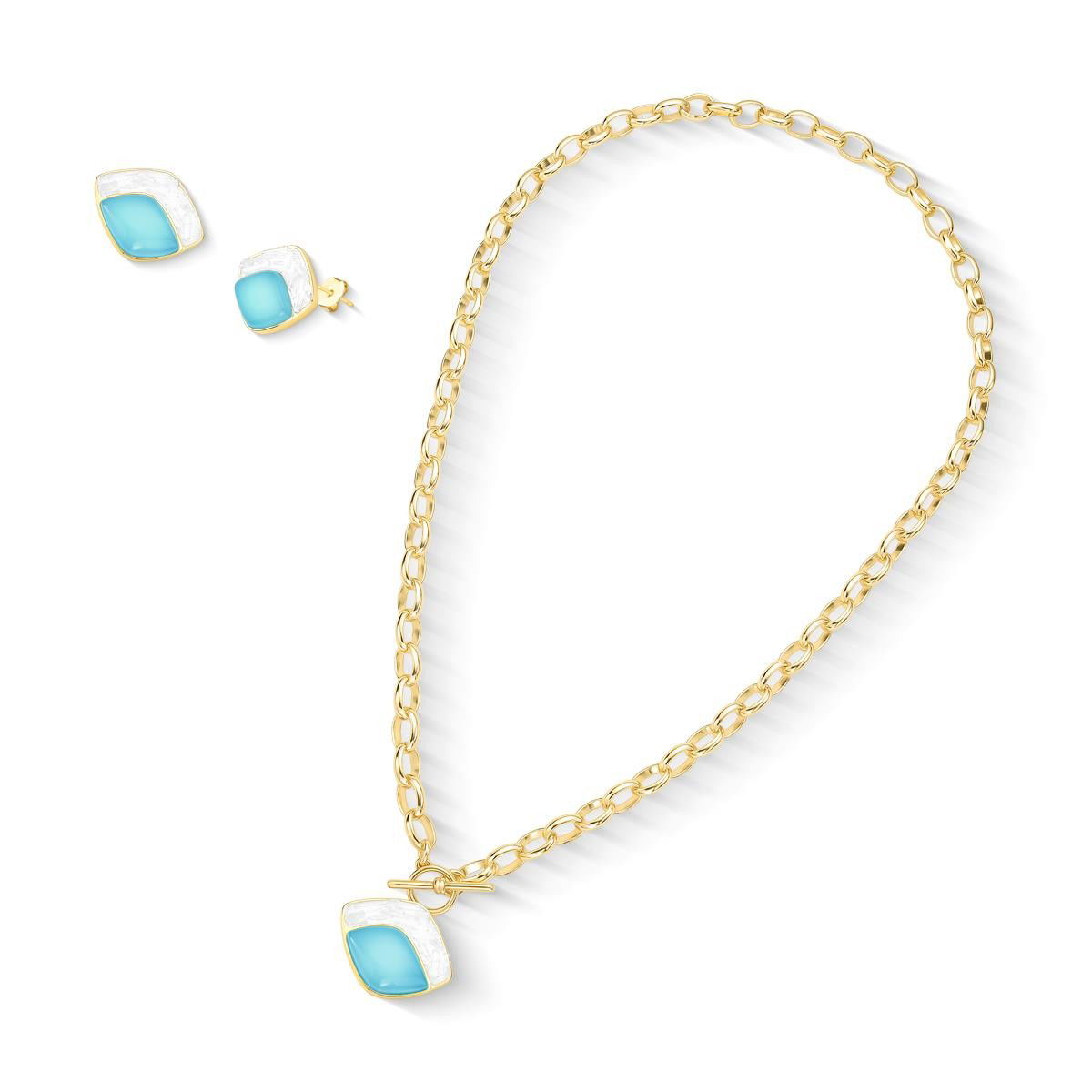 CONJUNTO FOLHEADO A OURO