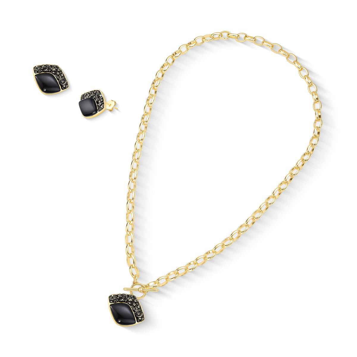 CONJUNTO FOLHEADO A OURO