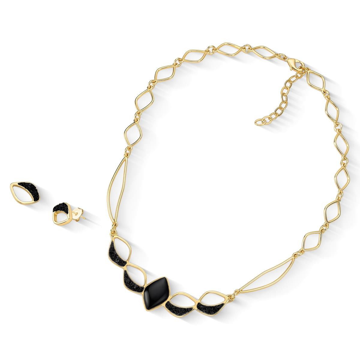 CONJUNTO FOLHEADO A OURO