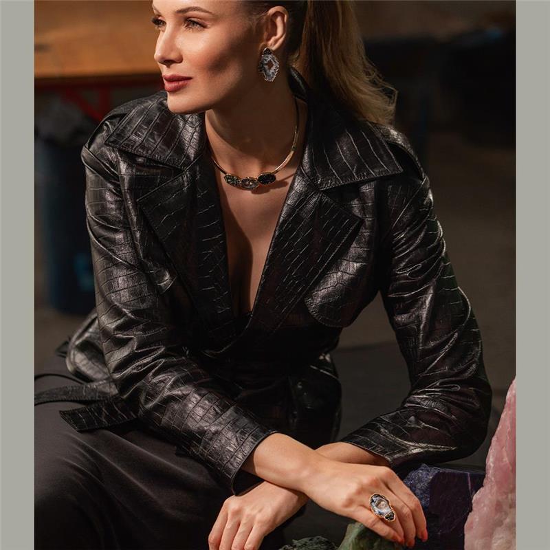 CONJUNTO FOLHEADO A OURO