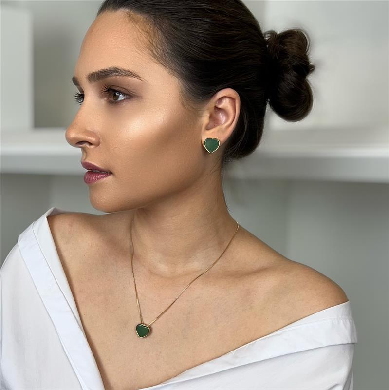 CONJUNTO FOLHEADO A OURO